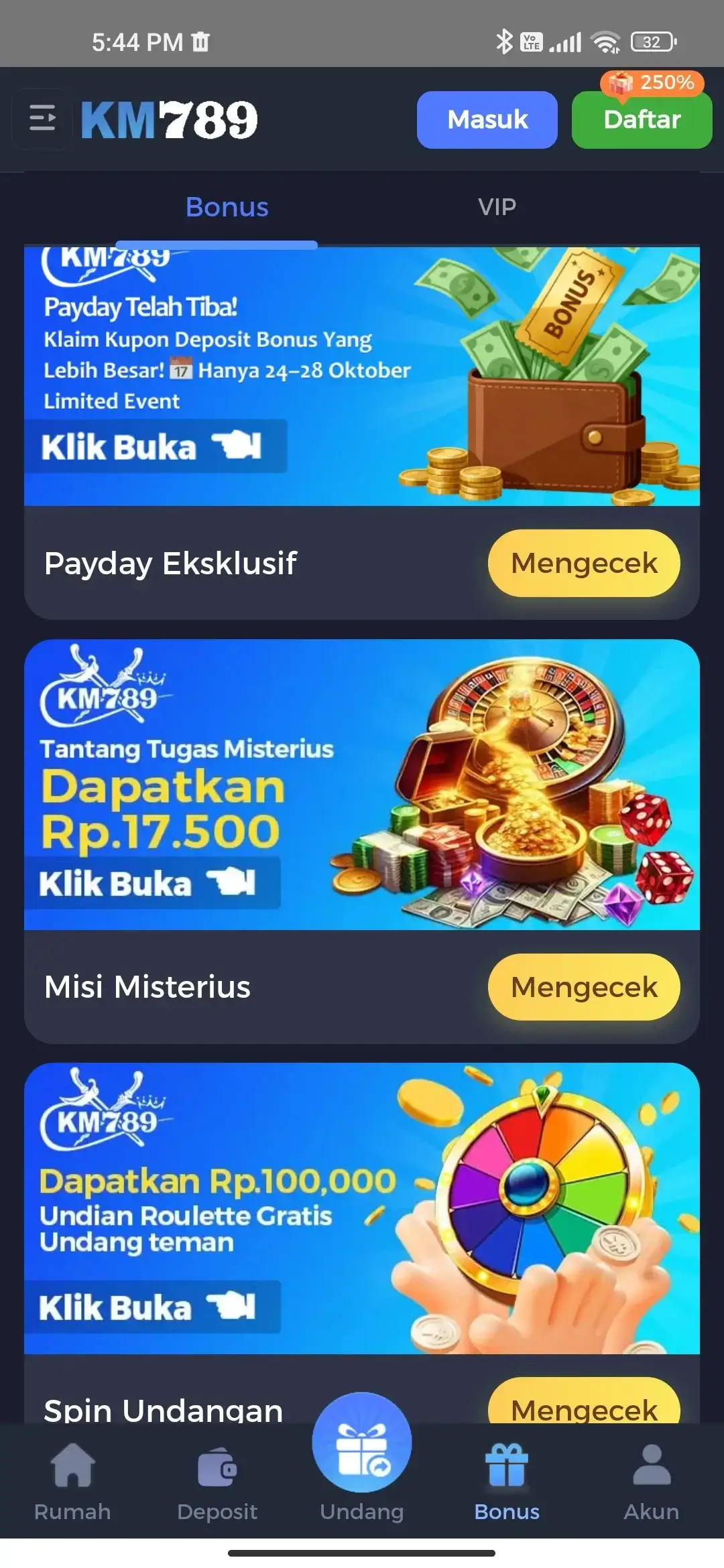 KM777 promo bonus dan event terbaru